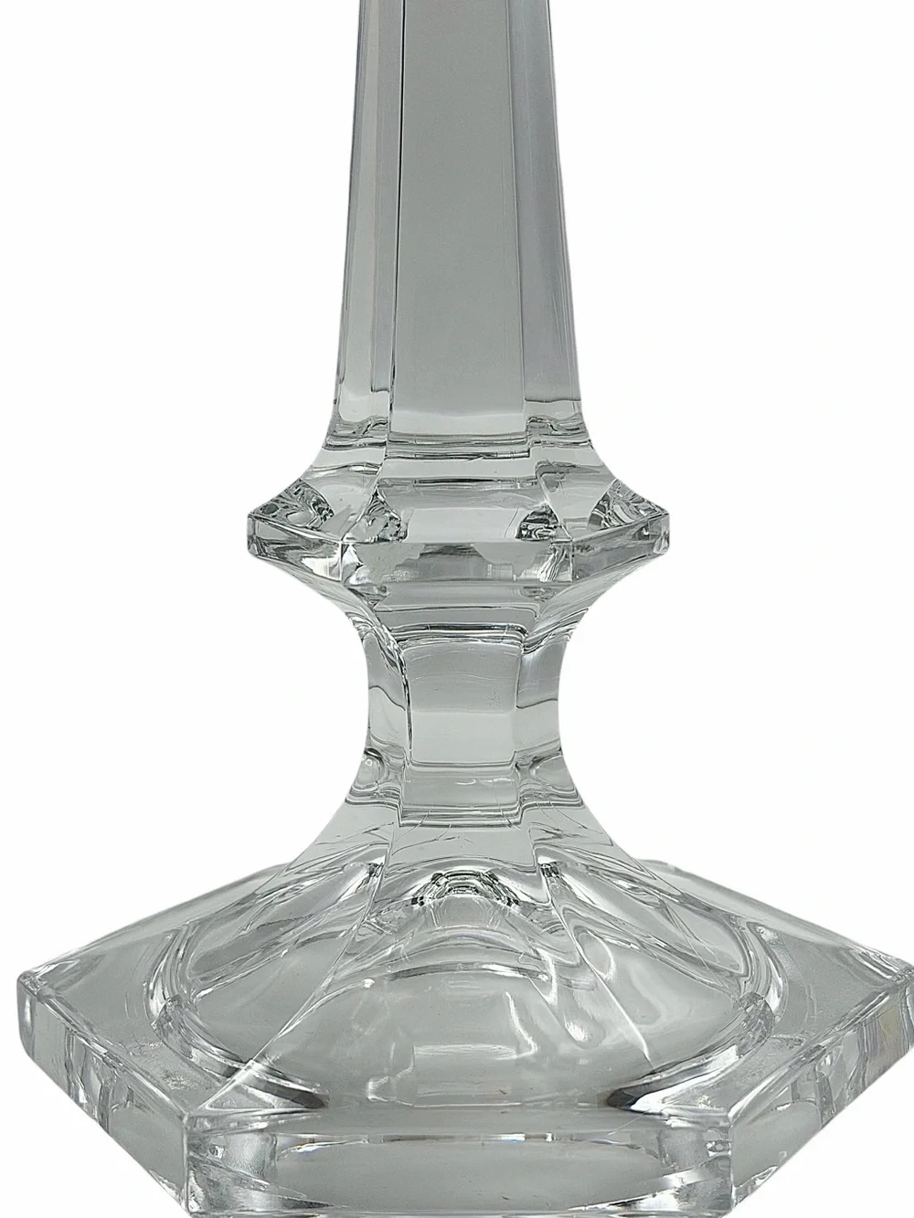 Baccarat France Pair of Harcourt Versailles Crystal Candlestick Holders